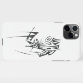 Lieblings-Schwarz-weißes Abstraktes Tribal iPhone Hülle (Rückseite (Horizontal))