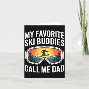 Lieblings-Skibuddies nennen Papa-Shirt Skifahren V Karte