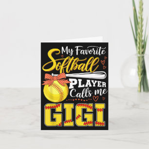 Lieblings-Softballspieler nennt mich gigi tee Mütt Karte