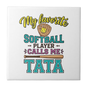 Lieblings-Softballspieler nennt mich TATA-Shirt-De Fliese