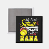 Lieblings-Softballspieler ruft Oma am Muttertag an Magnet (Vorderseite/Rückseite)