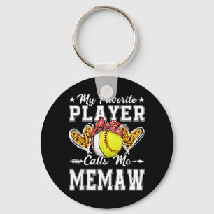 Lieblings-Spieler nennt Memaw Baseball Softball Schlüsselanhänger