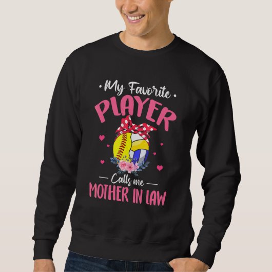 Lieblings-Spieler ruft mich Mutter im Recht Softba Sweatshirt (Vorderseite)