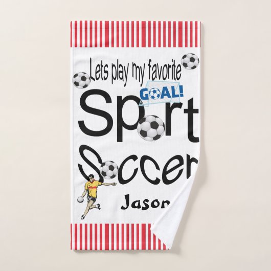 Lieblings-Sport-Bad Handtuch Sets Fußball (Handtuch)