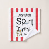 Lieblings-Sport-Bad Handtuch Sets Tennis (Waschlappen)