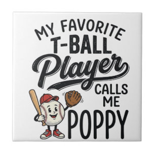 Lieblings-T-Ball-Spieler nennt mich Opa-Shirt-Desi Fliese