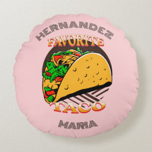 Lieblings-Taco,Coole Lieblingsnahrungsmittel perso Rundes Kissen