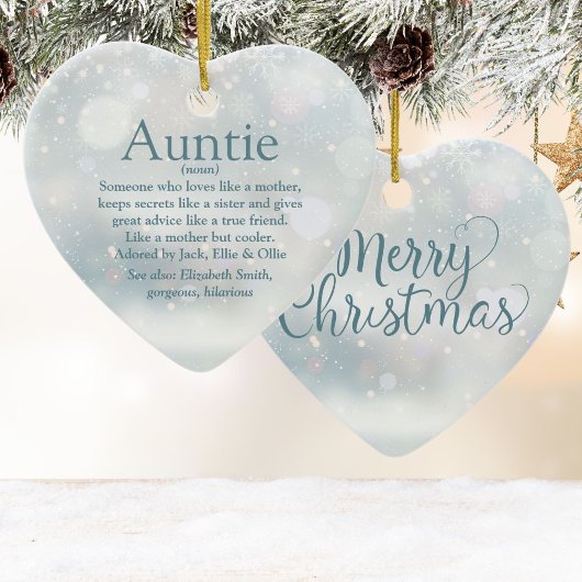 Lieblings Tante Definition Frohe Weihnachten Keramik Ornament
