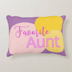 Lieblings-Tante mit bunten Blasen Dekokissen