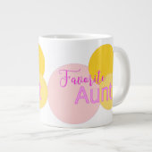 Lieblings-Tante mit bunten Blasen Jumbo-Tasse (Vorderseite Rechts)
