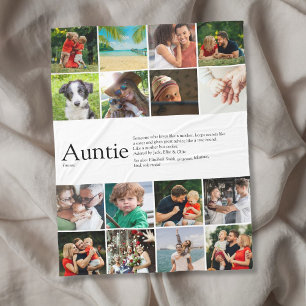 Lieblings-Tante Tante Definition Foto-Collage Fleecedecke
