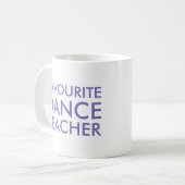 Lieblings-Tanzlehrer-Geschenk Kaffeetasse (Vorderseite Links)