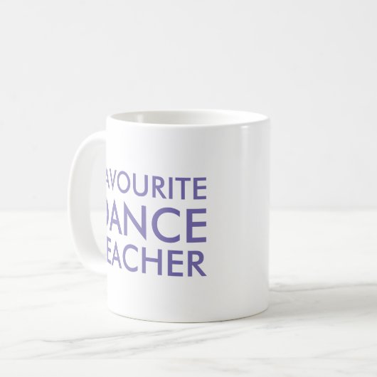 Lieblings-Tanzlehrer-Geschenk Kaffeetasse (Vorderseite Links)