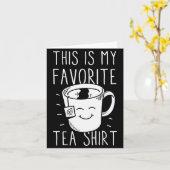 Lieblings Tee Shirt Teetrinker Teebeutel Lustiger Karte (Gelbe Blume)
