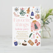 Lieblings-Things-Holiday-Geschenk-Exchange-Party Einladung (Stehend Vorderseite)