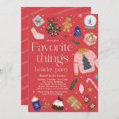 Lieblings-Things-Holiday-Geschenk-Exchange-Party Einladung (Vorne/Hinten)