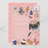 Lieblings-Things-Holiday-Geschenk-Exchange-Party Einladung (Vorne/Hinten)