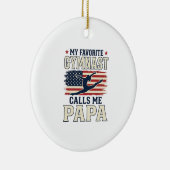 Lieblings-Turner nennt mich Papa Patriotisches Vin Keramik Ornament (Rechts)