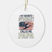 Lieblings-Turner nennt mich Papa Patriotisches Vin Keramik Ornament (Links)