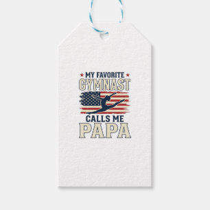 Lieblings-Turnerin nennt mich Papa Patriotisches V Geschenkanhänger