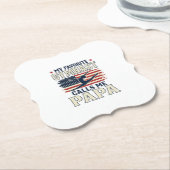 Lieblings-Turnerin nennt mich Papa Patriotisches V Untersetzer (angewinkelt)