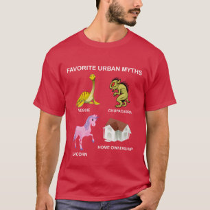 Lieblings-urbane Mythen Nessie Chupacabra Einhorn  T-Shirt