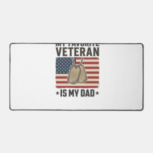 Lieblings-Veteran-Vater-Patriotische-Hundeanhänger Schreibtischunterlage