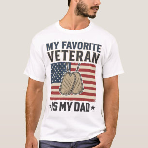 Lieblings-Veteran-Vater-Patriotische-Hundeanhänger T-Shirt