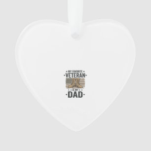 Lieblings-Veteran-Vater-Patriotische-Kampf-Stiefel Ornament