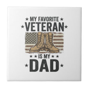 Lieblings-Veteran-Vater-Patriotisches-Kampf-Stiefe Fliese