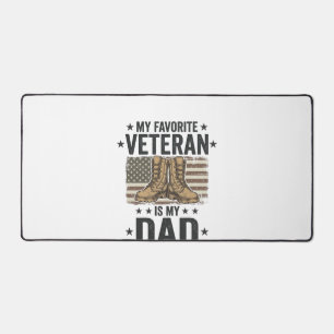 Lieblings-Veteran-Vater-Patriotisches-Kampf-Stiefe Schreibtischunterlage