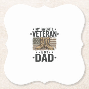 Lieblings-Veteran-Vater-Patriotisches-Kampfstiefel Untersetzer