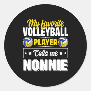 Lieblings-Volleyballspieler nennt Nonnie Mutter Runder Aufkleber