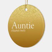 Lieblingsbeschäftigung, Tante Definition Gold Glit Keramik Ornament (Links)