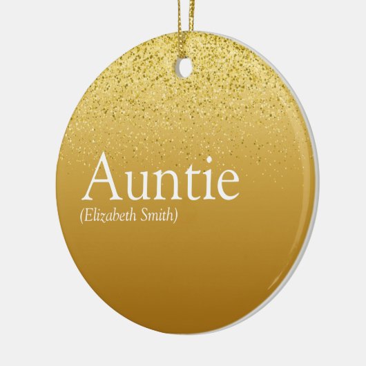 Lieblingsbeschäftigung, Tante Definition Gold Glit Keramik Ornament (Links)