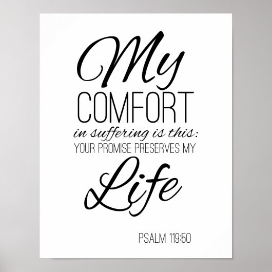 Lieblingsbibelverse Psalm 119:50 Poster (Vorne)