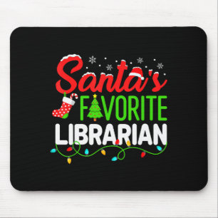 Lieblingsbibliothekarin von Santa Weihnachtsbiblio Mousepad