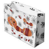 Lieblingsblume und Ameise. Große Geschenktüte (Rückseite Schrägansicht)