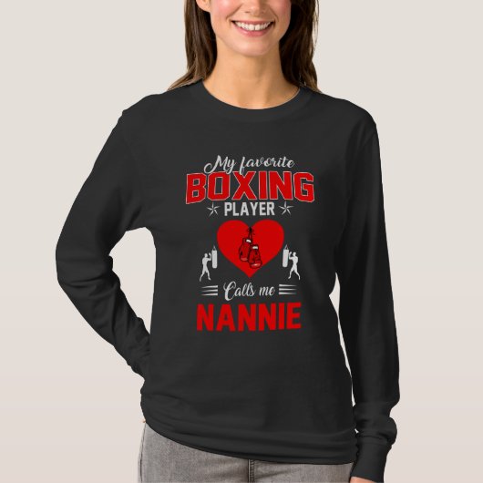 Lieblingsboxer ruft mich Nannie Mother's Da an T-Shirt (Vorderseite)
