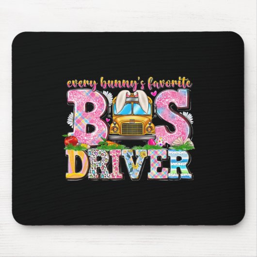 Lieblingsbusfahrer aller Hasen Frohen Ostertag Mousepad (Vorne)