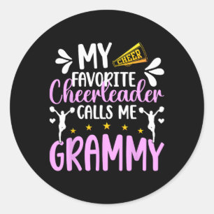 Lieblingscheerleaderin nennt mich Grammy Cheer Gra Runder Aufkleber