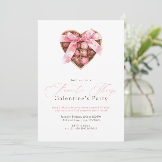 Lieblingsdinge-Galentin-Party Einladung (Stehend Vorderseite)