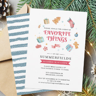 Lieblingsdinge Weihnachtsfeiertage Familienparty Einladung