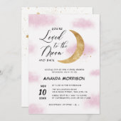 Lieblingsdusche auf dem Mond Einladung (Vorne/Hinten)