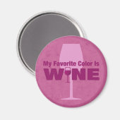 Lieblingsfarbe ist Wein Magnet (Vorderseite/Rückseite)