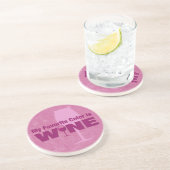 Lieblingsfarbe ist Wein-Untersetzer Sandstein Untersetzer (Seite)