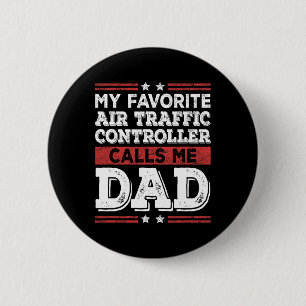Lieblingsfluglotsen nennt mich Papa am Vatertag Button