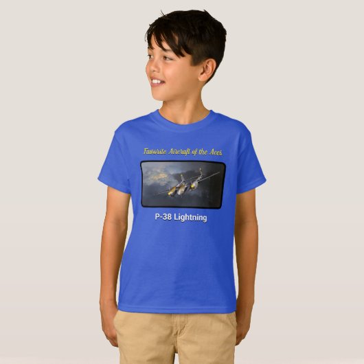 Lieblingsflugzeuge des Aces P-38-Blitzes T-Shirt (Vorne ganz)