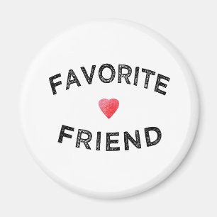 Lieblingsfreundin Karmesinrotes Herz BFF Geburtsta Magnet