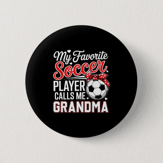 Lieblingsfußballspieler ruft Oma zum Muttertag an Button (Vorderseite)